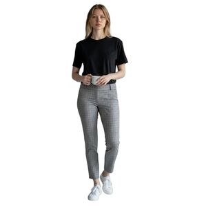 Tommy Hilfiger 14 womens fall crop stretchy plaid pull on pants